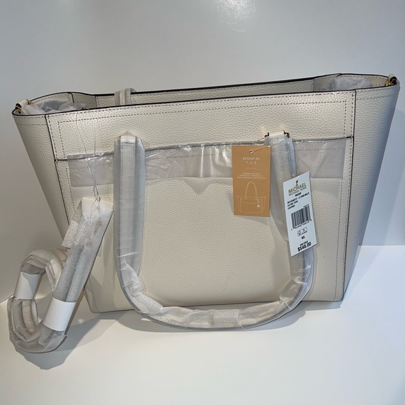 MICHAEL Michael Kors Handbags - NWT Michael Michael Kors Maise large 3 in 1 leather tote in light cream